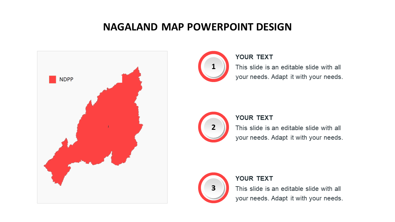 Nagaland Map PowerPoint Design Presentation Template Slides